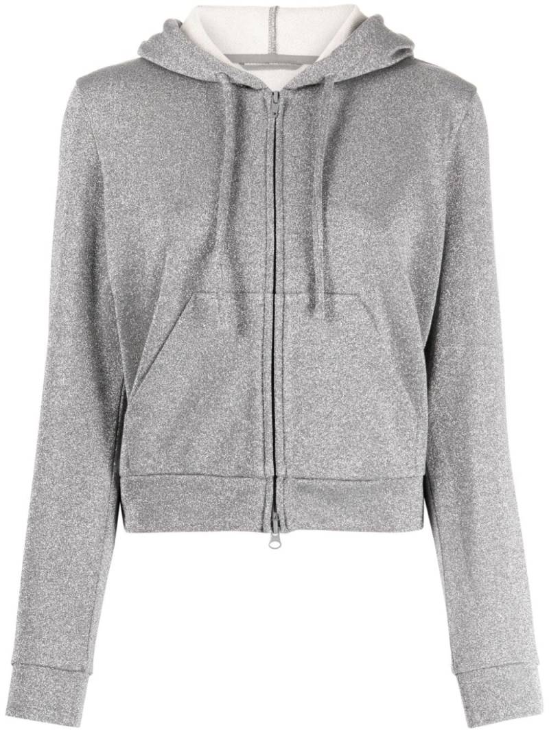 JNBY glittered zip-front hoodie - Silver von JNBY