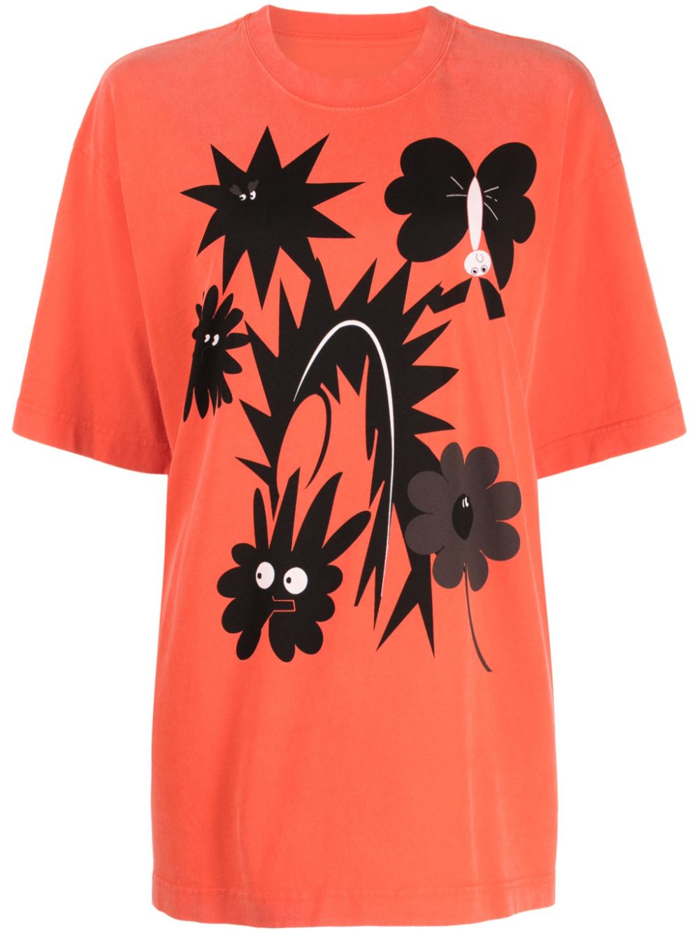 JNBY graphic-print cotton T-shirt - Orange von JNBY