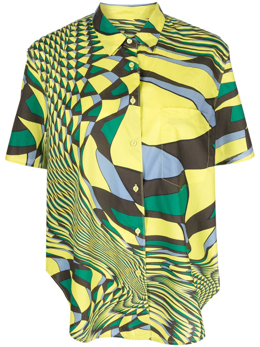 JNBY graphic-print short-sleeve shirt - Green