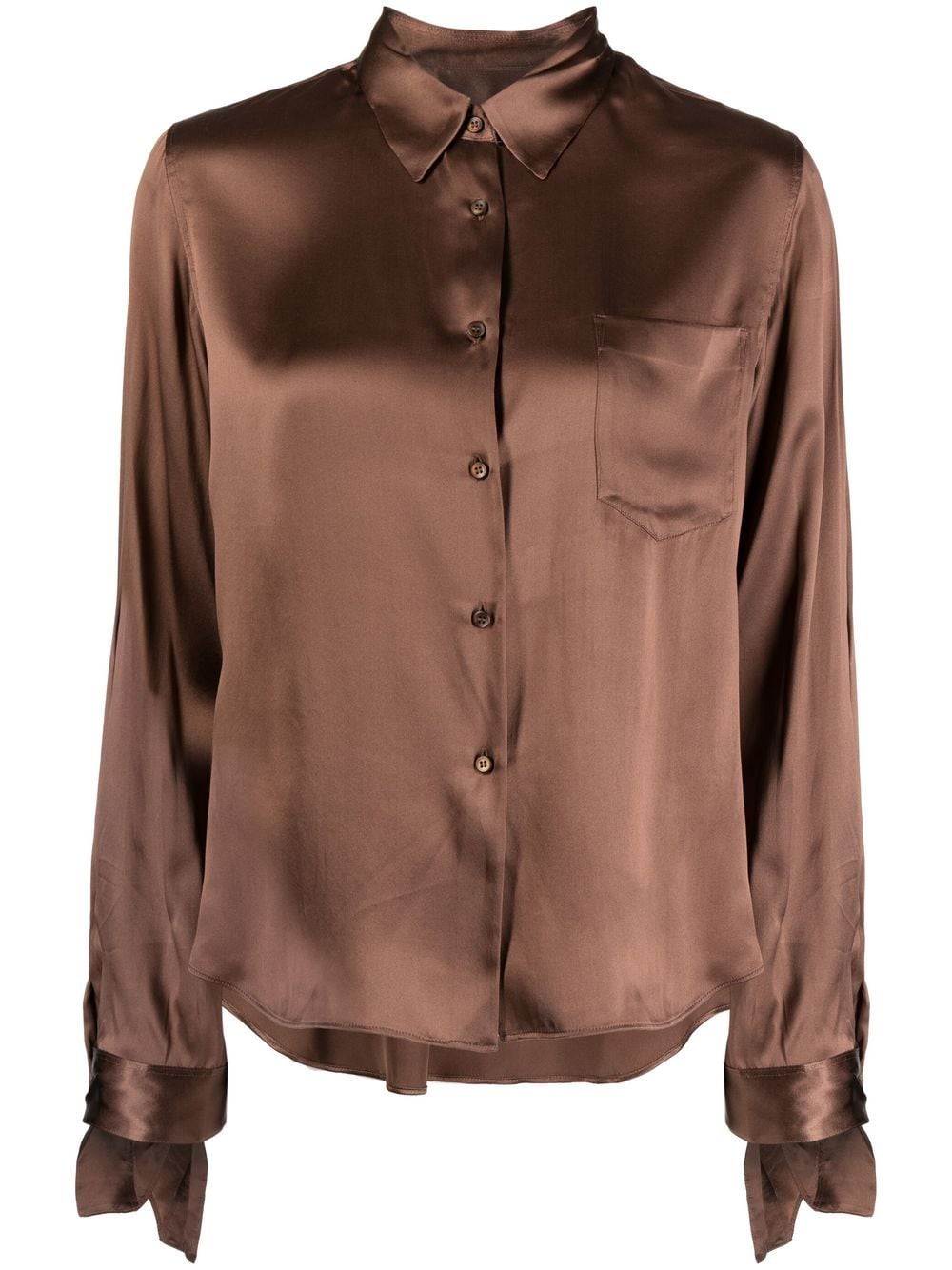 JNBY long-sleeve silk shirt - Brown von JNBY