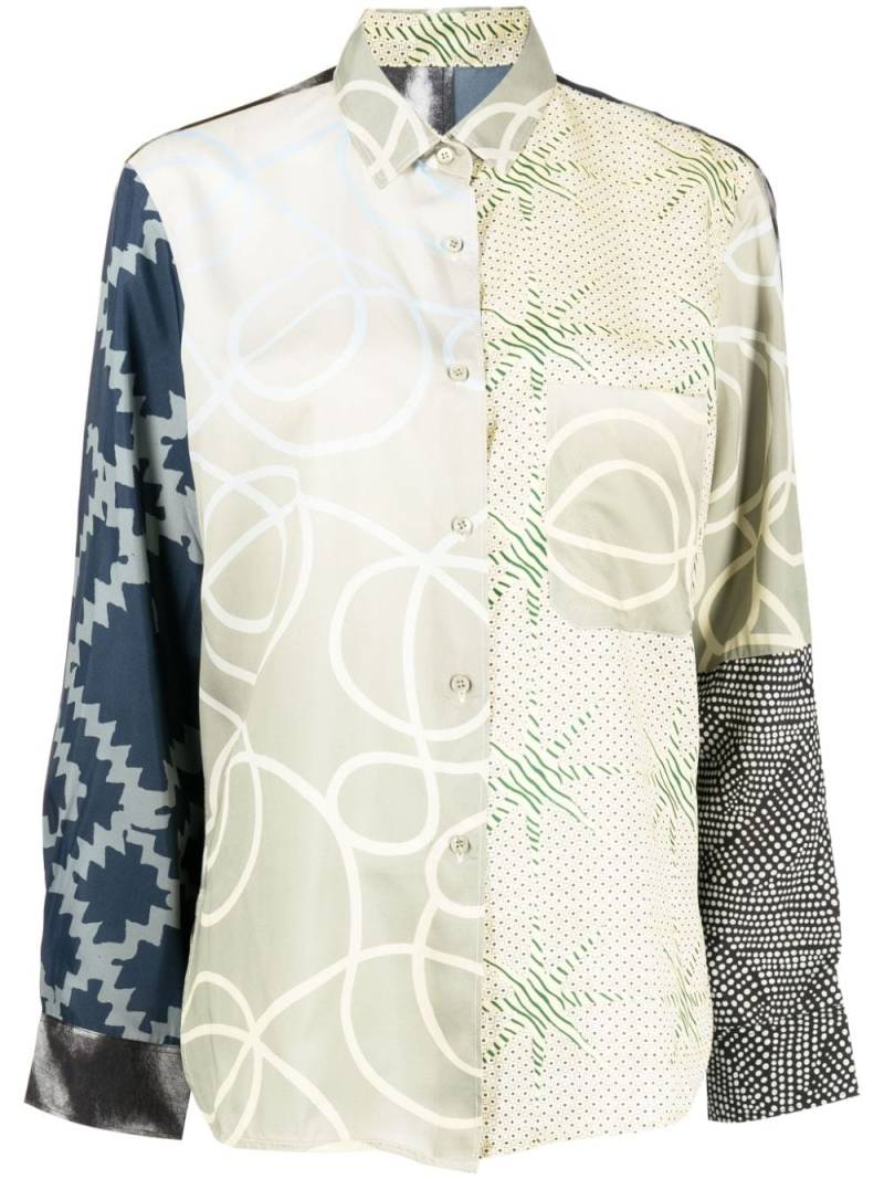 JNBY panelled graphic-print shirt - Multicolour von JNBY