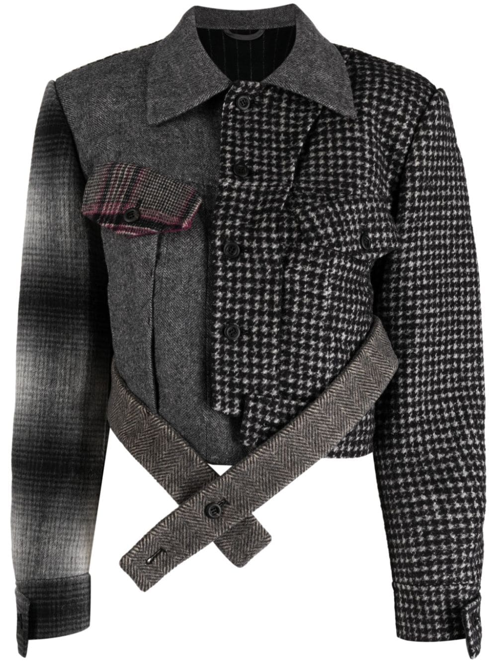 JNBY patchwork tweed jacket - Black von JNBY