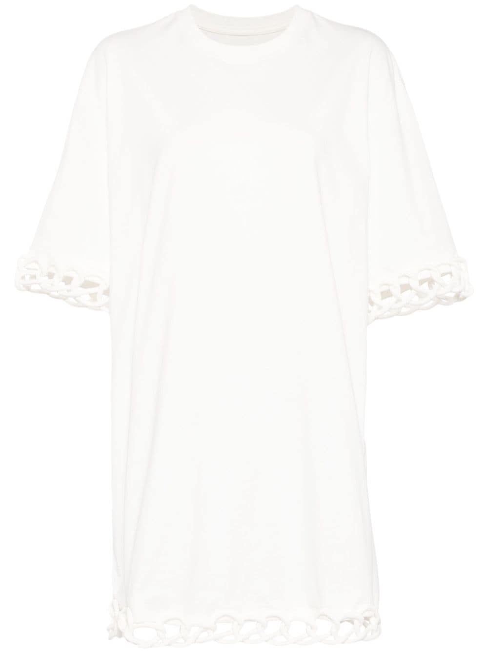 JNBY perforated-detailing cotton dress - White von JNBY