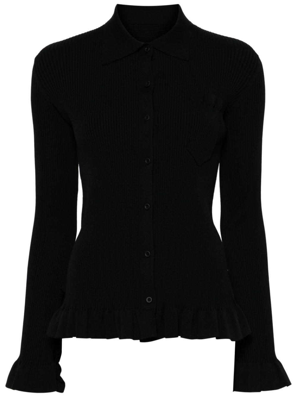 JNBY ruffle-sleeve cardigan - Black von JNBY