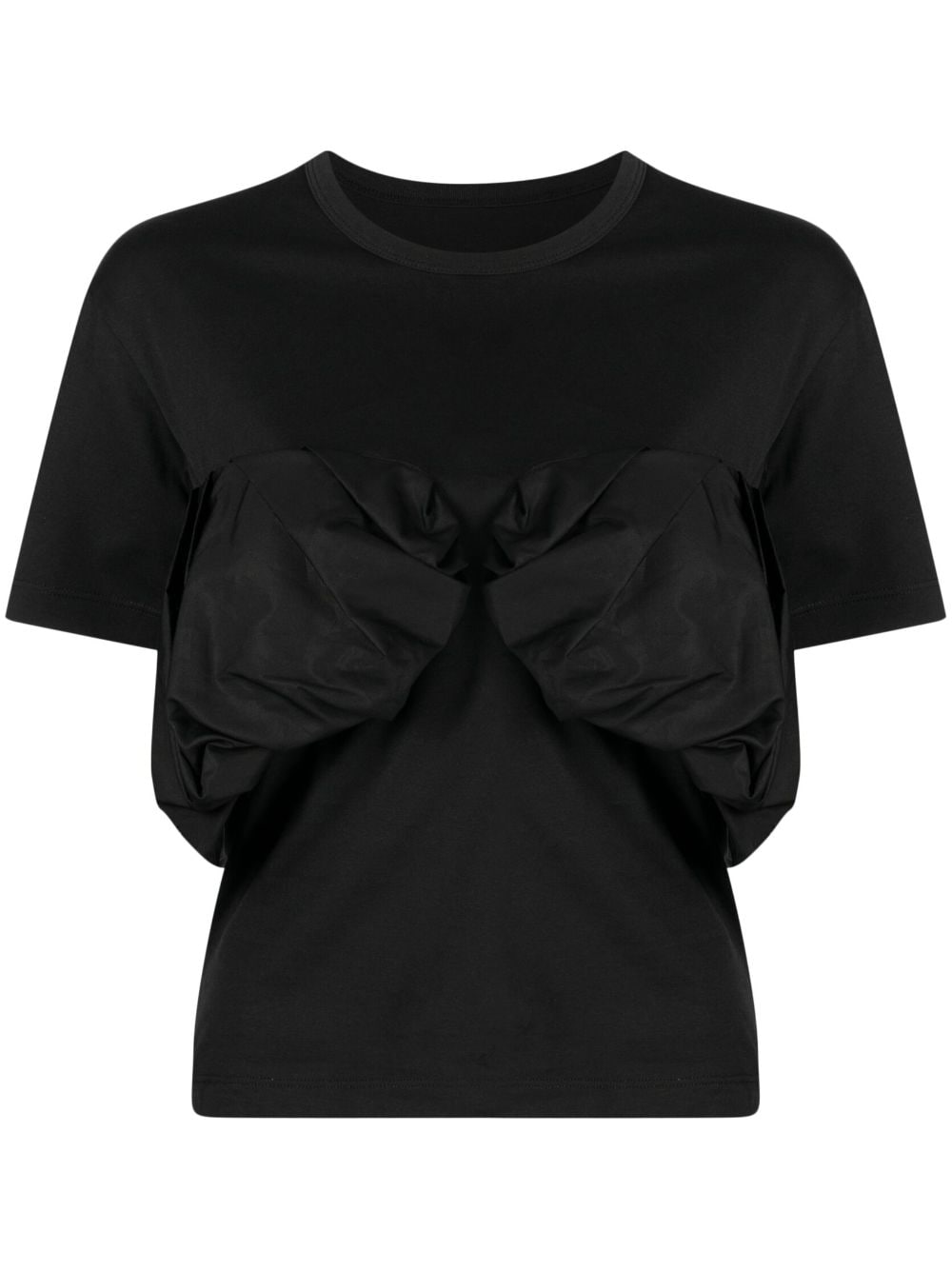 JNBY ruffled short-sleeve T-shirt - Black von JNBY