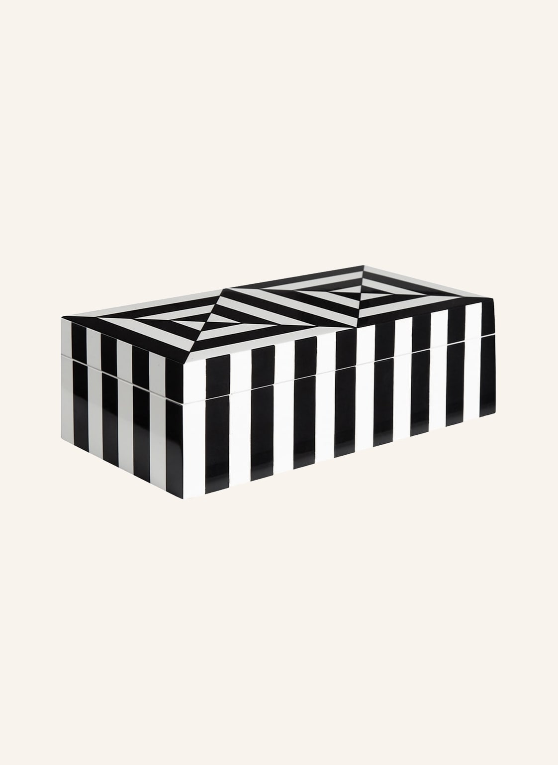 Jonathan Adler Aufbewahrungsbox Op Art Small schwarz von JONATHAN ADLER