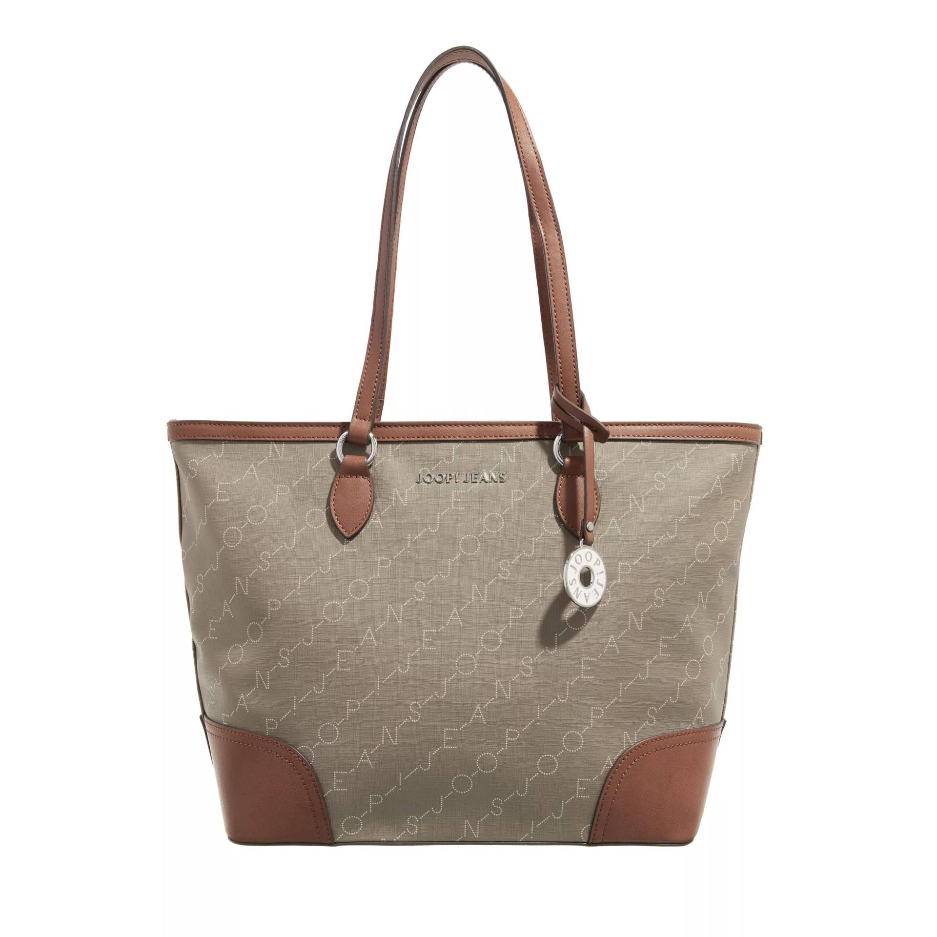 JOOP! Jeans Umhängetasche - Grafica Lara Shopper - Gr. unisize - in Taupe - für Damen von JOOP! JEANS