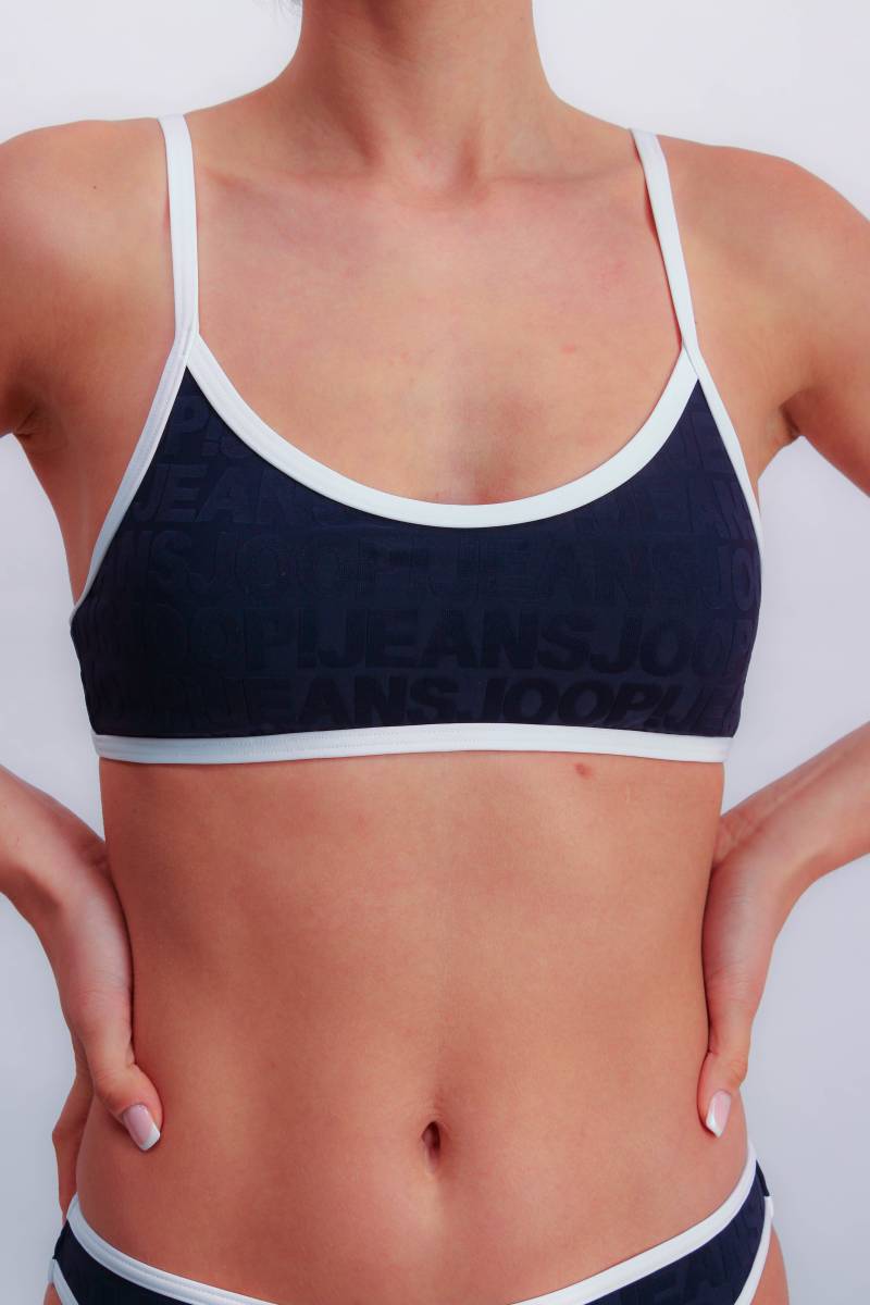 JOOP! Bustier-Bikini-Top »JEANS! LOGOGRAM«, mit wattierten Cups, mit tonalem Logoprint von JOOP!