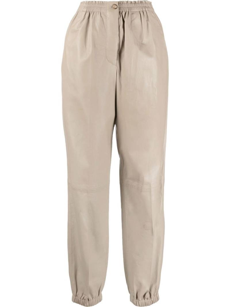 JOSEPH Viscount leather trousers - Grey von JOSEPH