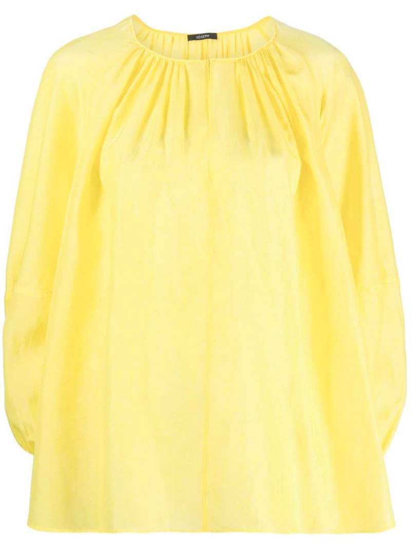 JOSEPH gathering detail silk blouse - Yellow von JOSEPH