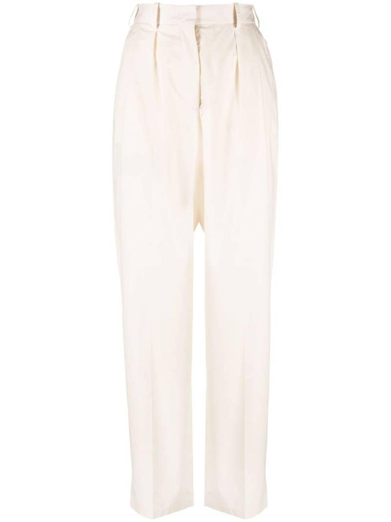 JOSEPH high-waisted cotton trousers - White von JOSEPH