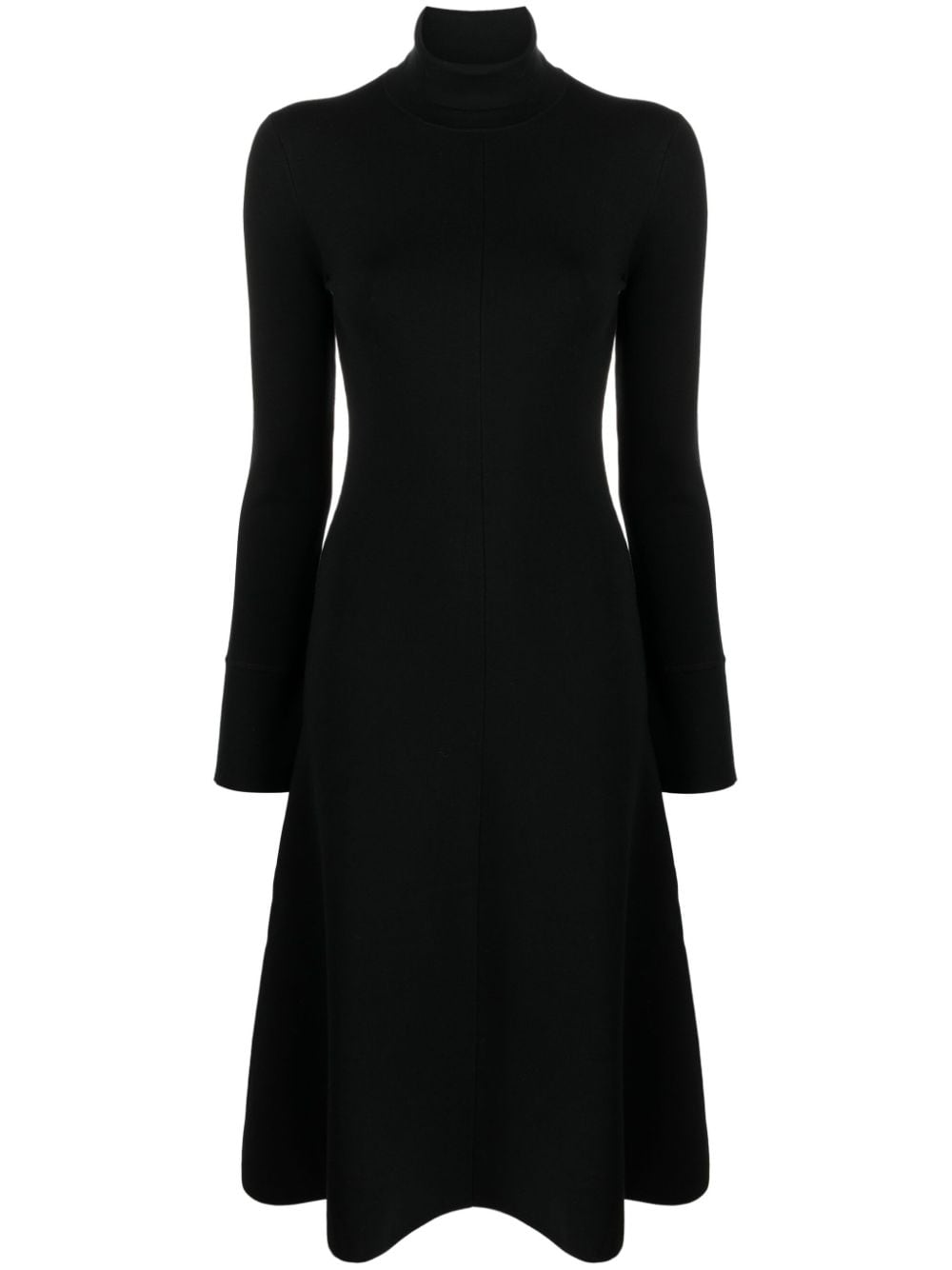 JOSEPH roll-neck flared midi dress - Black von JOSEPH