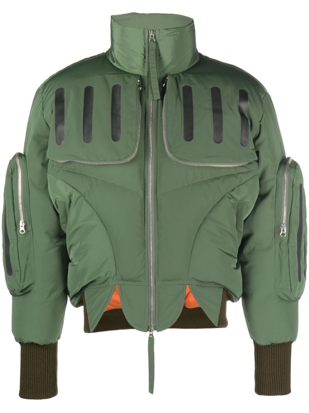 JUNTAE KIM Seam-detail doublet flight jacket - Green von JUNTAE KIM
