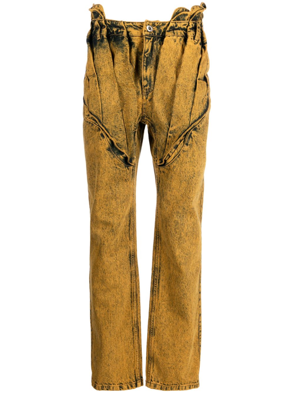 JUNTAE KIM mid-rise straight-leg jeans - Yellow von JUNTAE KIM