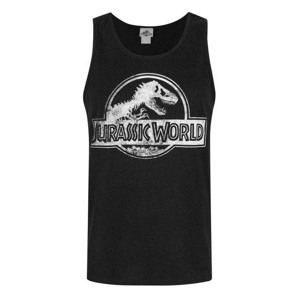 Distressed Logo Unterhemd Damen Schwarz M von JURASSIC WORLD