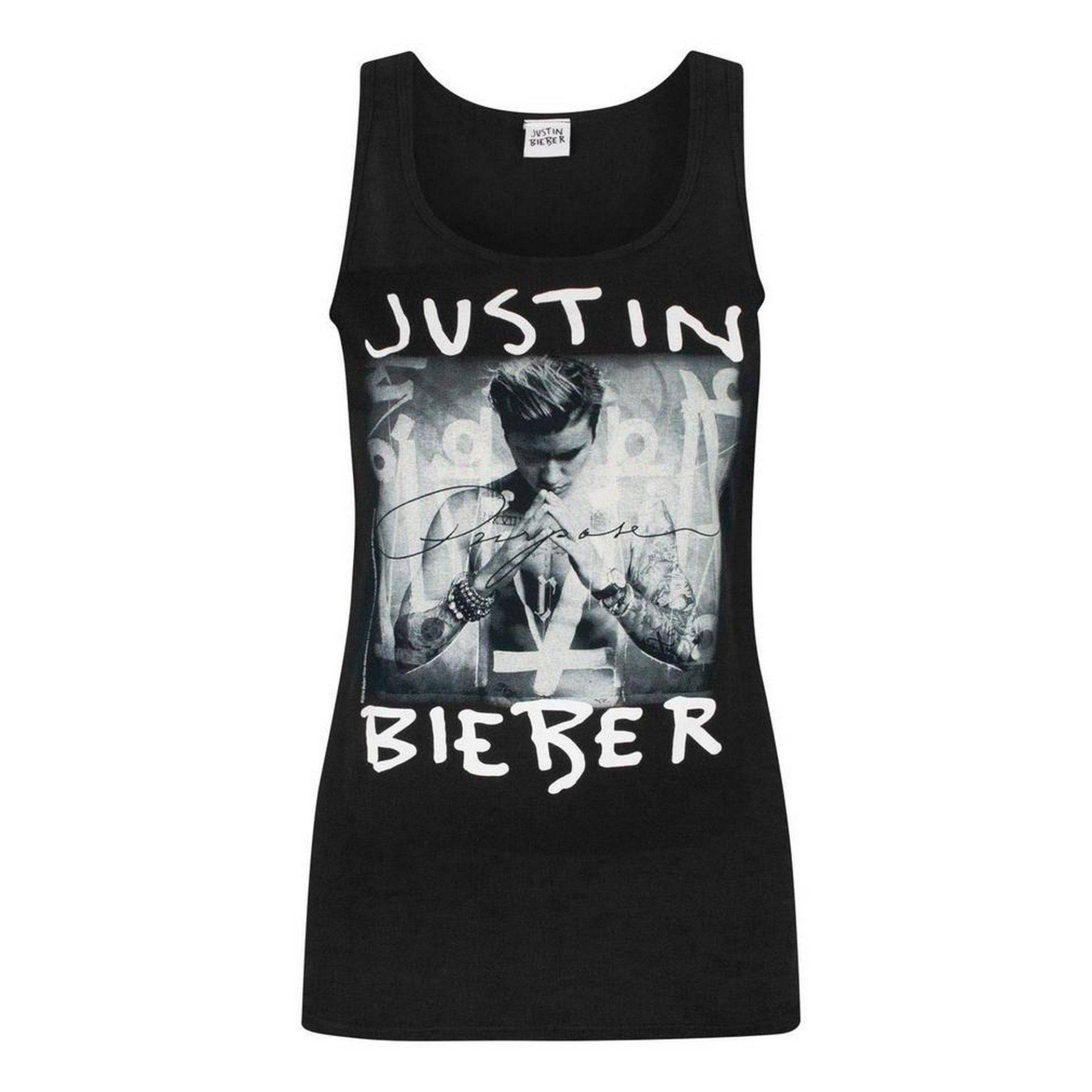 Top Mit Design Purpose Damen Schwarz M von JUSTIN BIEBER