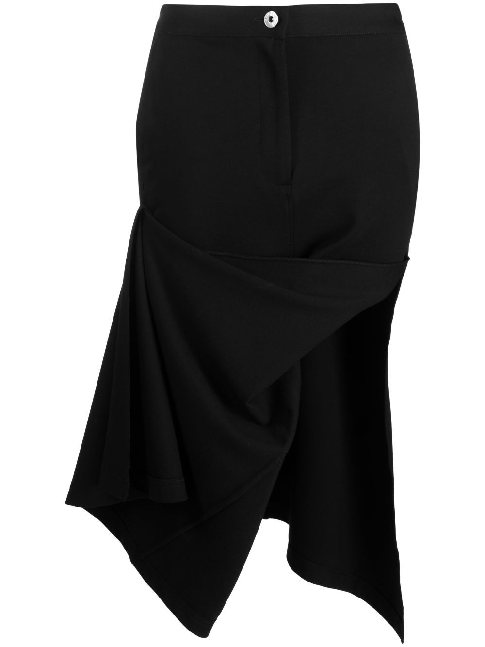 JW Anderson ASYMMETRIC DRAPED SKIRT - Black von JW Anderson