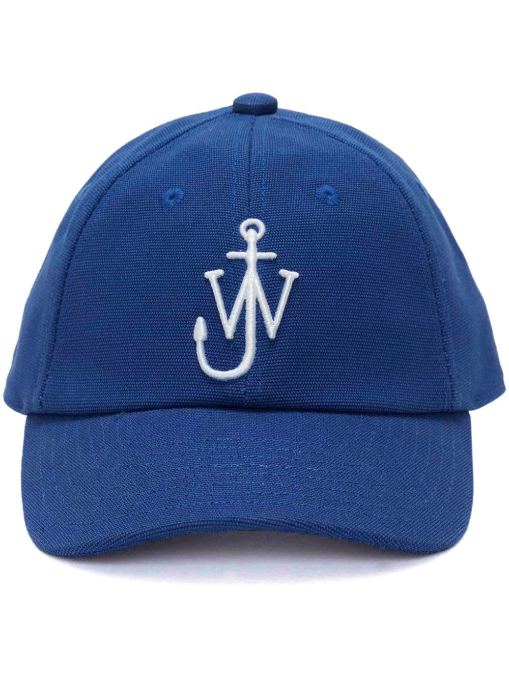 JW Anderson Anchor-embroidered cotton cap - Blue von JW Anderson