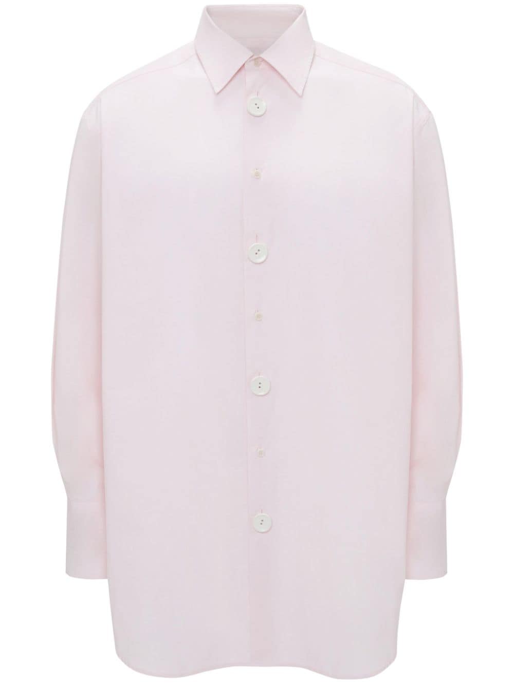 JW Anderson Anchor-embroidered cotton shirt - Pink von JW Anderson