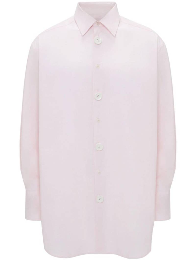 JW Anderson Anchor-embroidered cotton shirt - Pink von JW Anderson