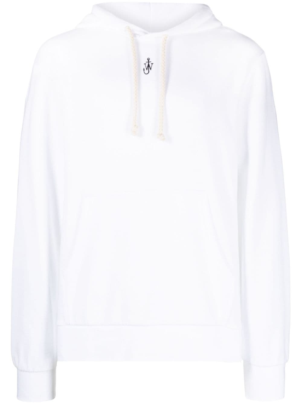 JW Anderson Anchor-embroidered hoodie - White von JW Anderson