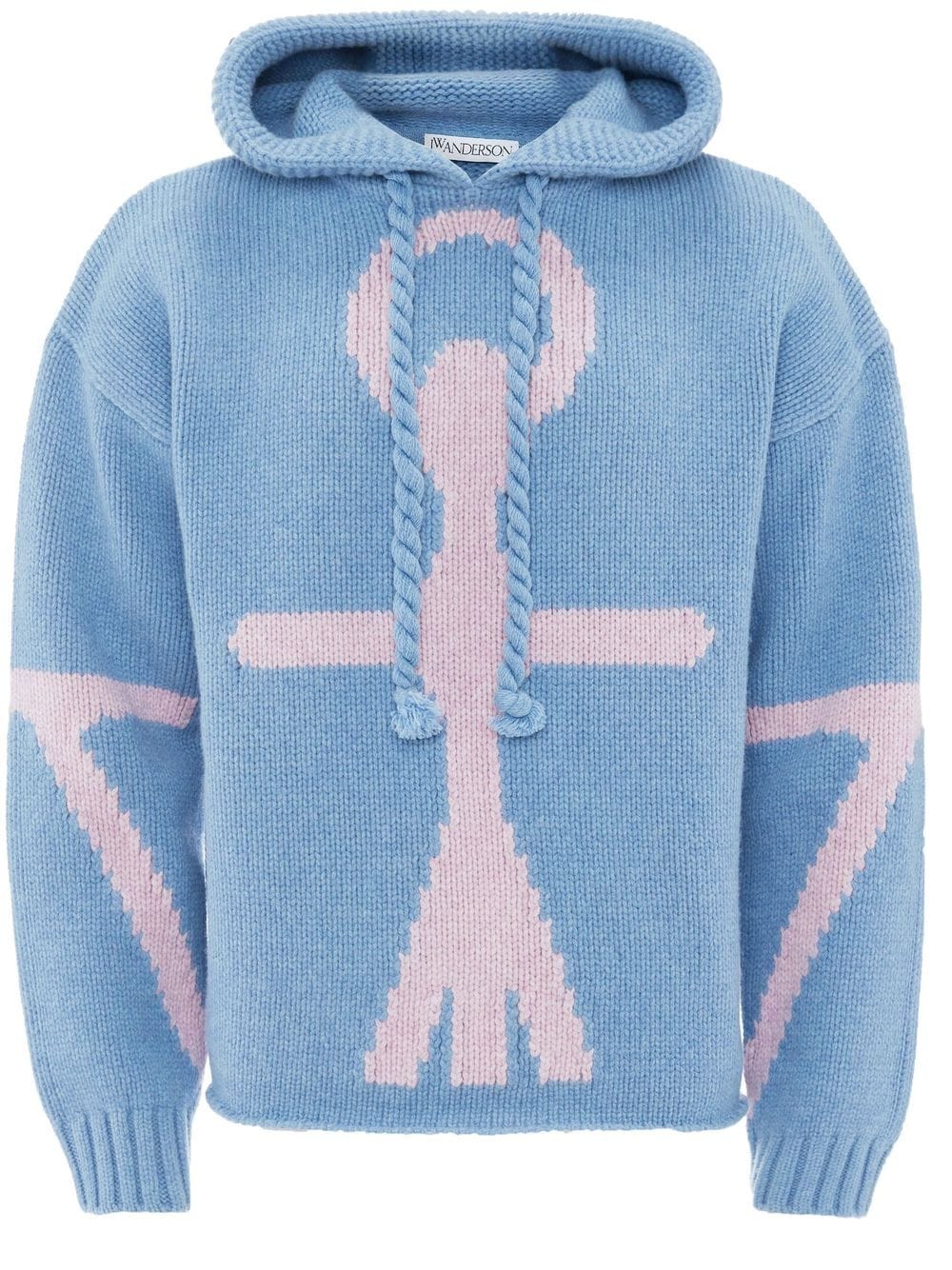 JW Anderson Anchor logo-detail hoodie - Blue von JW Anderson