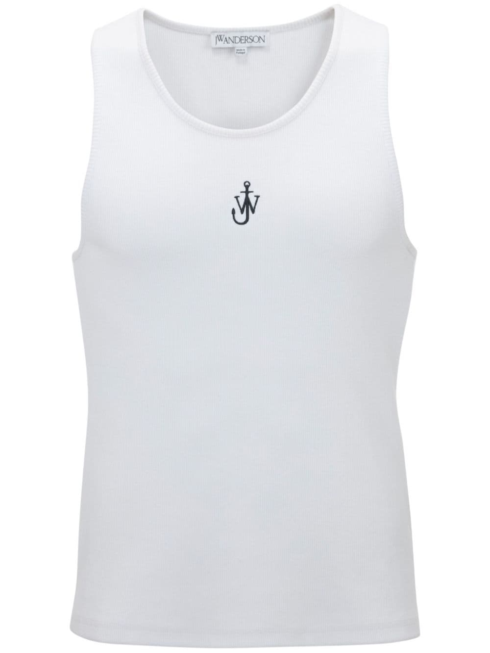 JW Anderson Anchor logo-embroidered tank top - White von JW Anderson