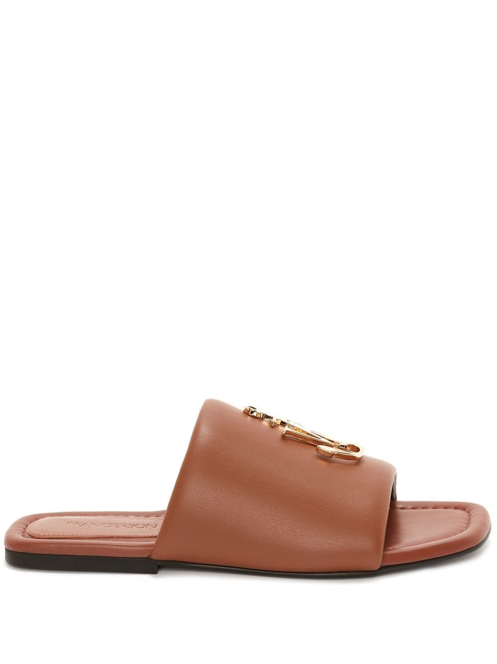 JW Anderson JW Anchor plaque slide sandals - Brown von JW Anderson