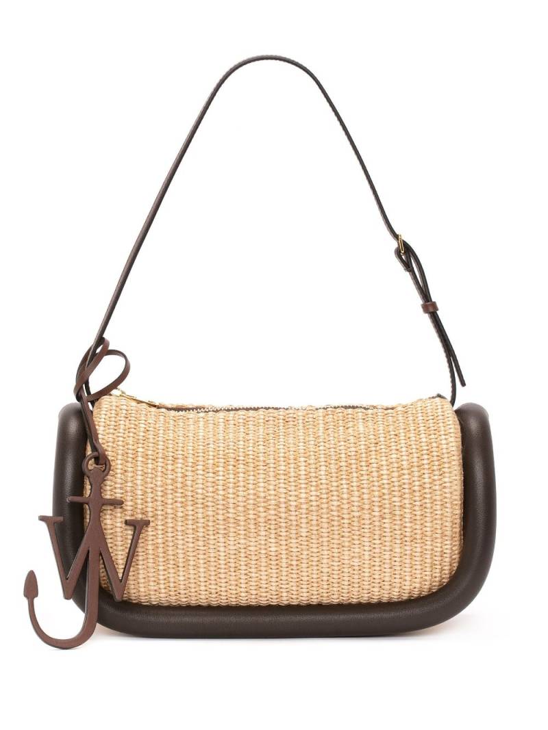 JW Anderson Bumper-15 raffia shoulder bag - Neutrals von JW Anderson