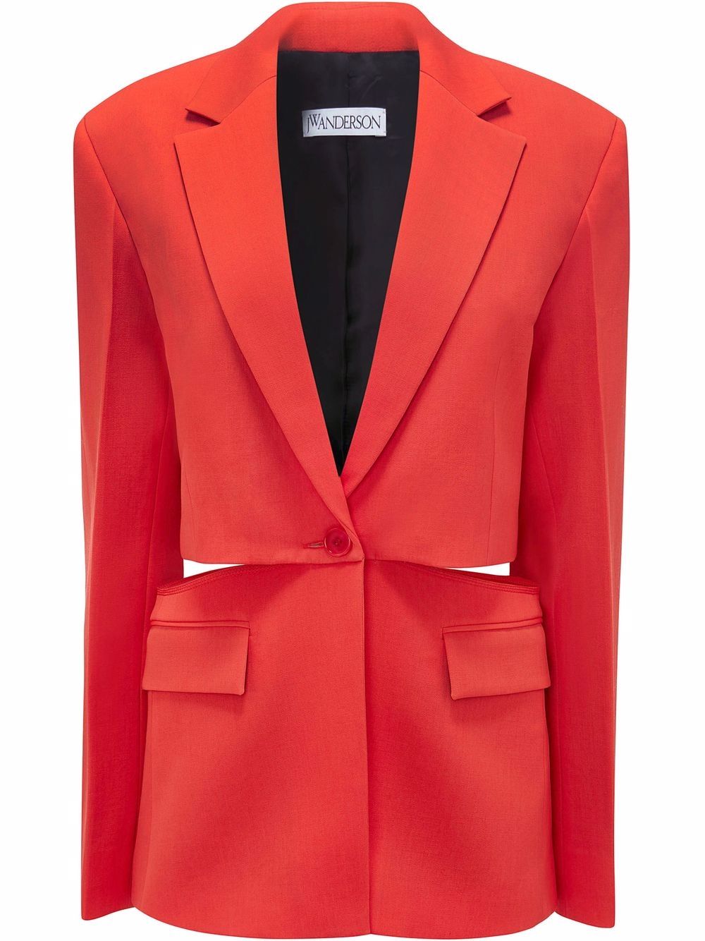 JW Anderson cutout single-breasted blazer - Red von JW Anderson