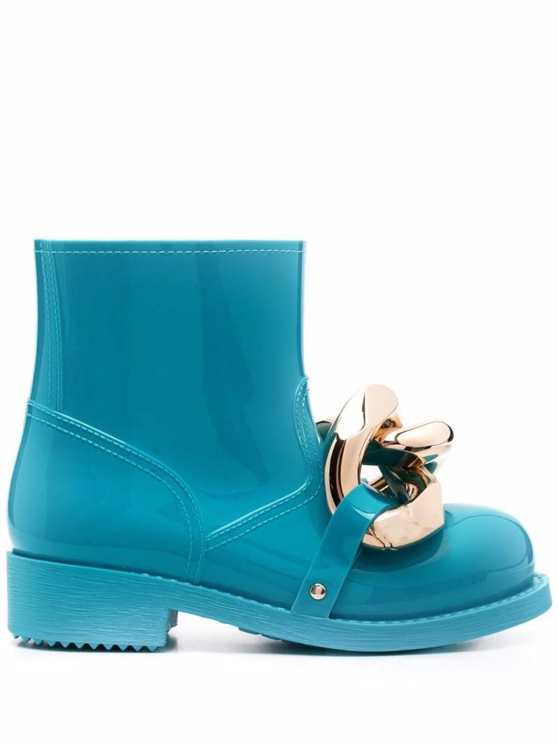 JW Anderson Chain rubber ankle boots - Blue von JW Anderson