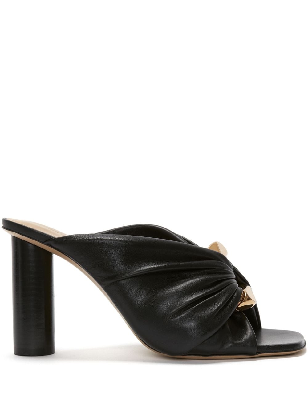 JW Anderson Corner gathered leather mules - Black von JW Anderson