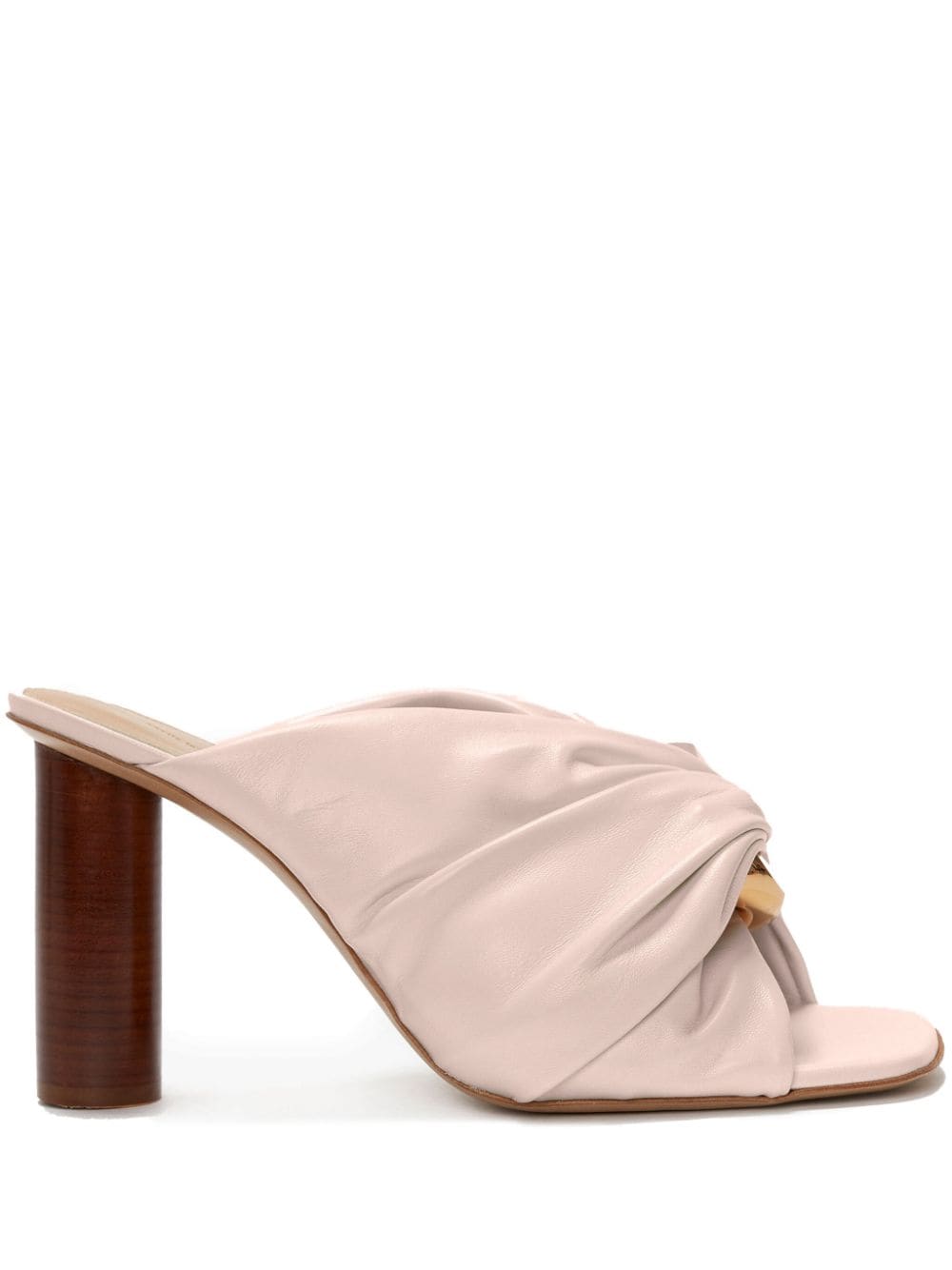 JW Anderson Corner gathered leather mules - Pink von JW Anderson