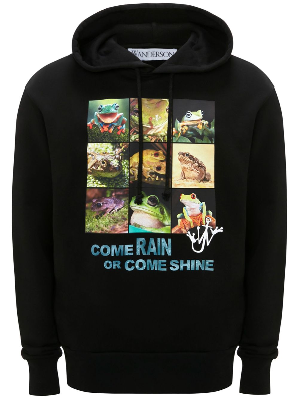 JW Anderson Frog photograph-print cotton hoodie - Black von JW Anderson