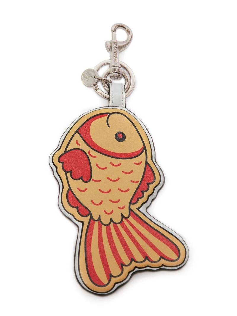 JW Anderson Gold Fish leather keyring - Yellow von JW Anderson