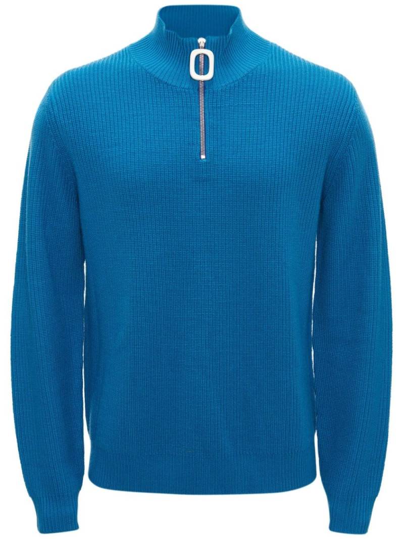 JW Anderson Henley half-zip jumper - Blue von JW Anderson