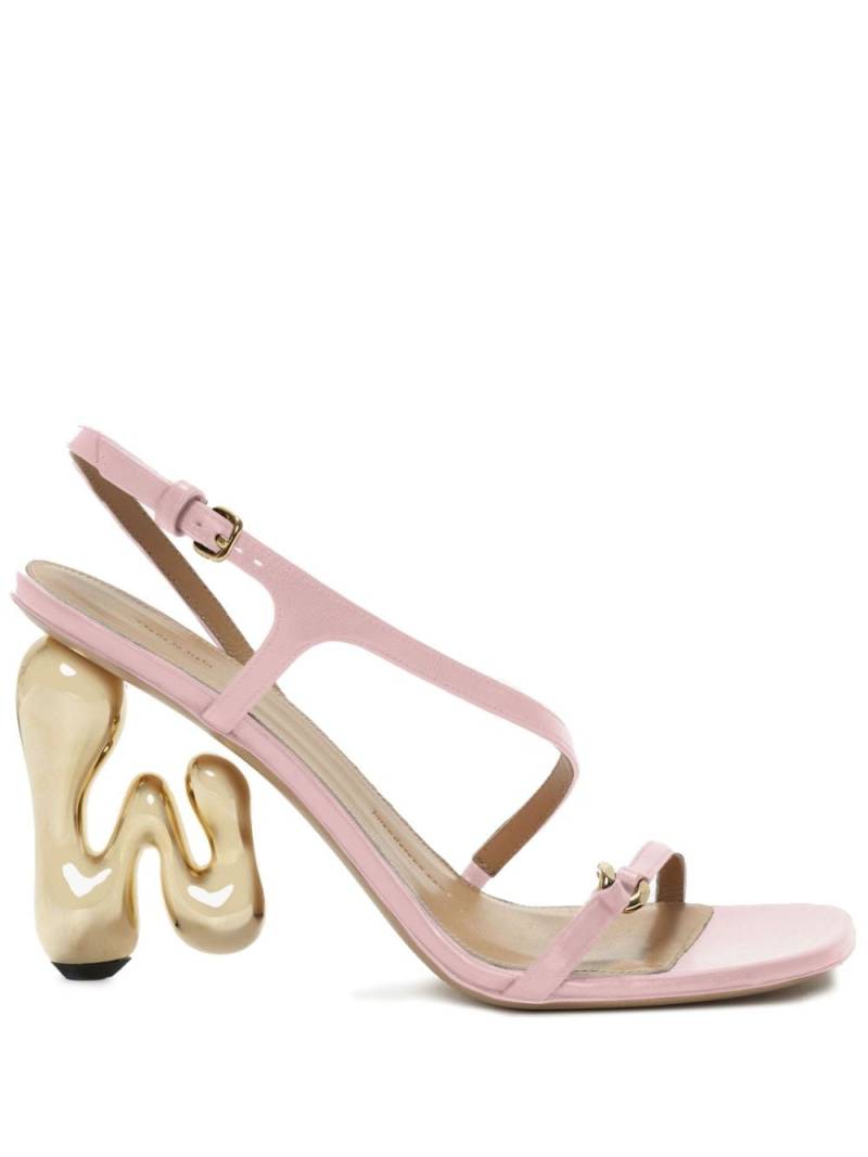 JW Anderson JW Bubble Heel leather sandals - Pink von JW Anderson