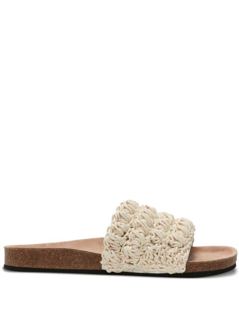 JW Anderson Popcorn leather slides - Neutrals von JW Anderson