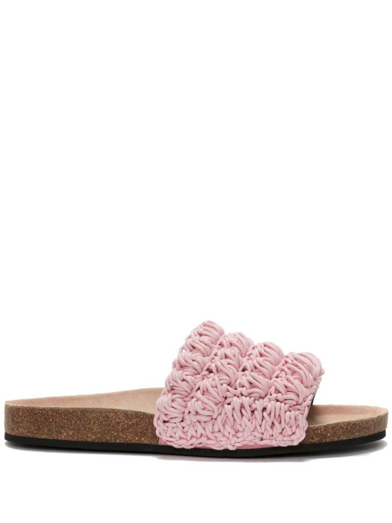 JW Anderson Popcorn leather slides - Pink von JW Anderson