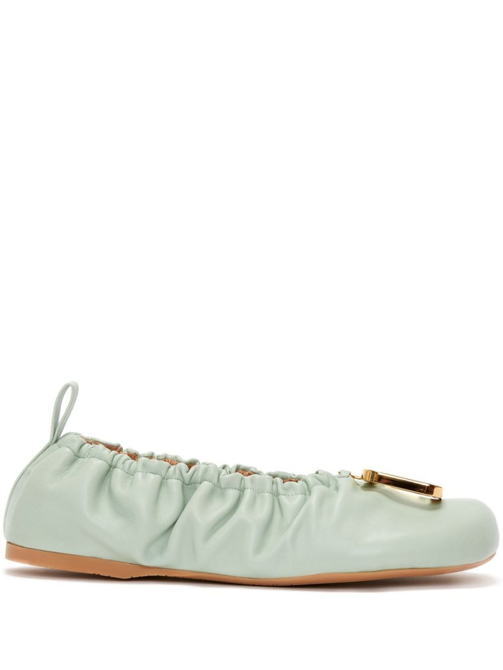 JW Anderson Puller leather ballerina shoes - Green von JW Anderson