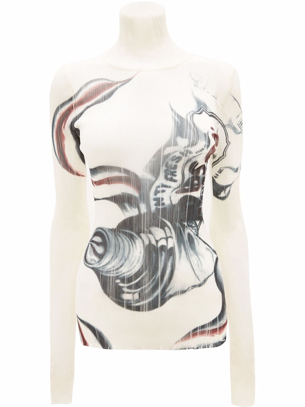 JW Anderson abstract-print high-neck knitted top - White von JW Anderson
