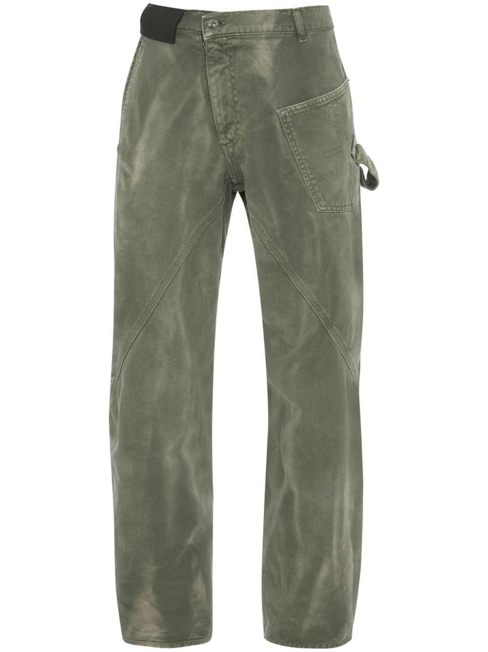 JW Anderson Twisted straight-leg jeans - Green von JW Anderson