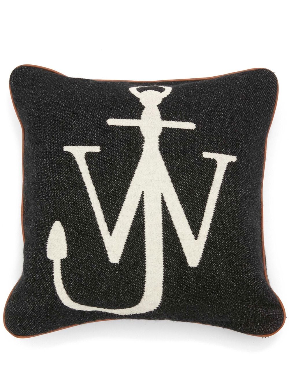 JW Anderson anchor-logo squared cushion - Black von JW Anderson