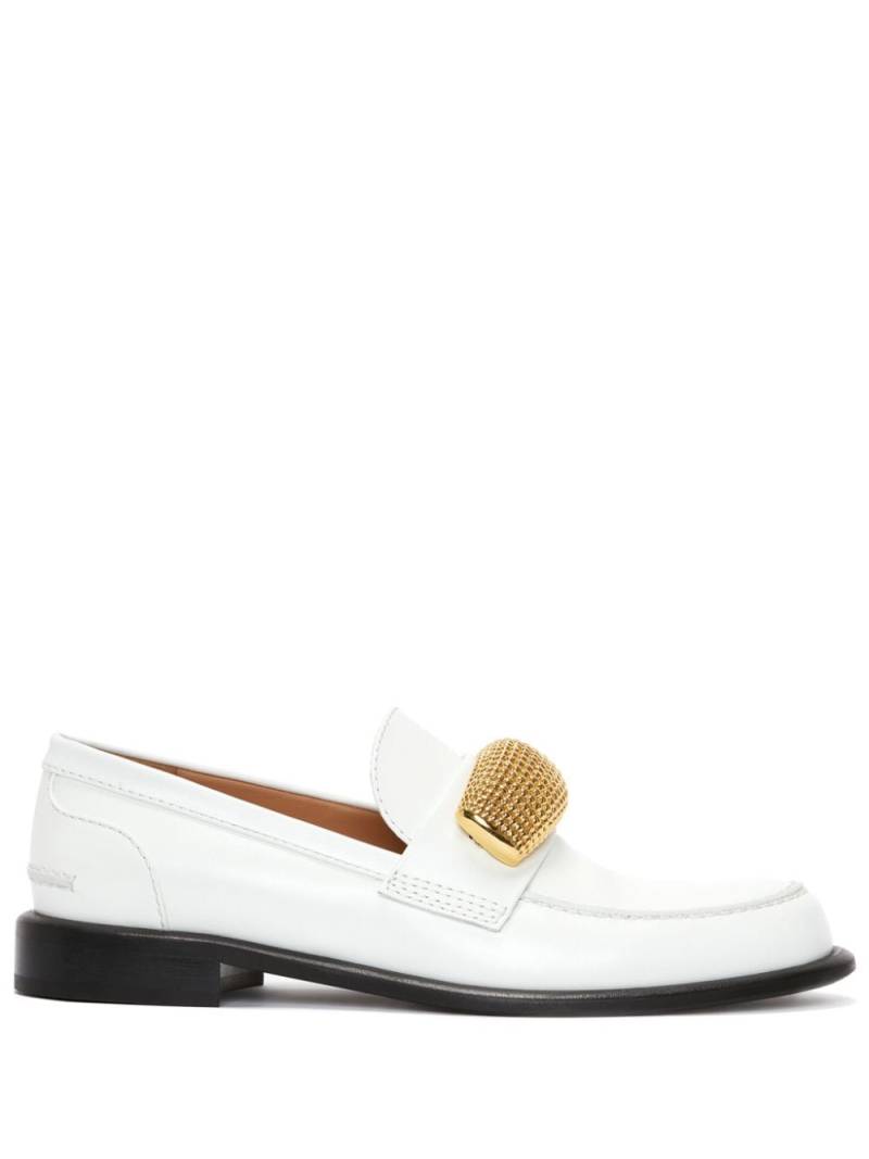 JW Anderson appliqué-detail leather loafers - White von JW Anderson