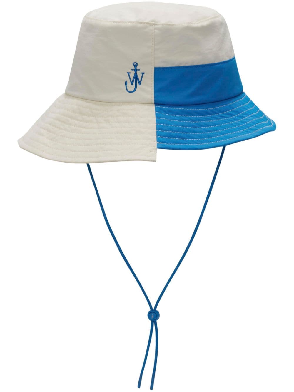 JW Anderson asymmetric colour-block bucket hat - White von JW Anderson