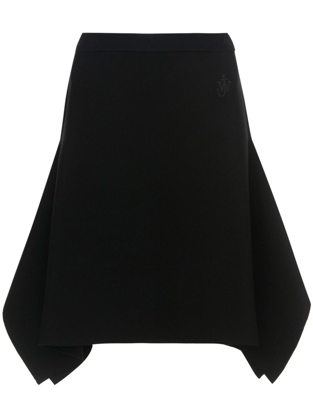 JW Anderson asymmetric-hem midi skirt - Black von JW Anderson