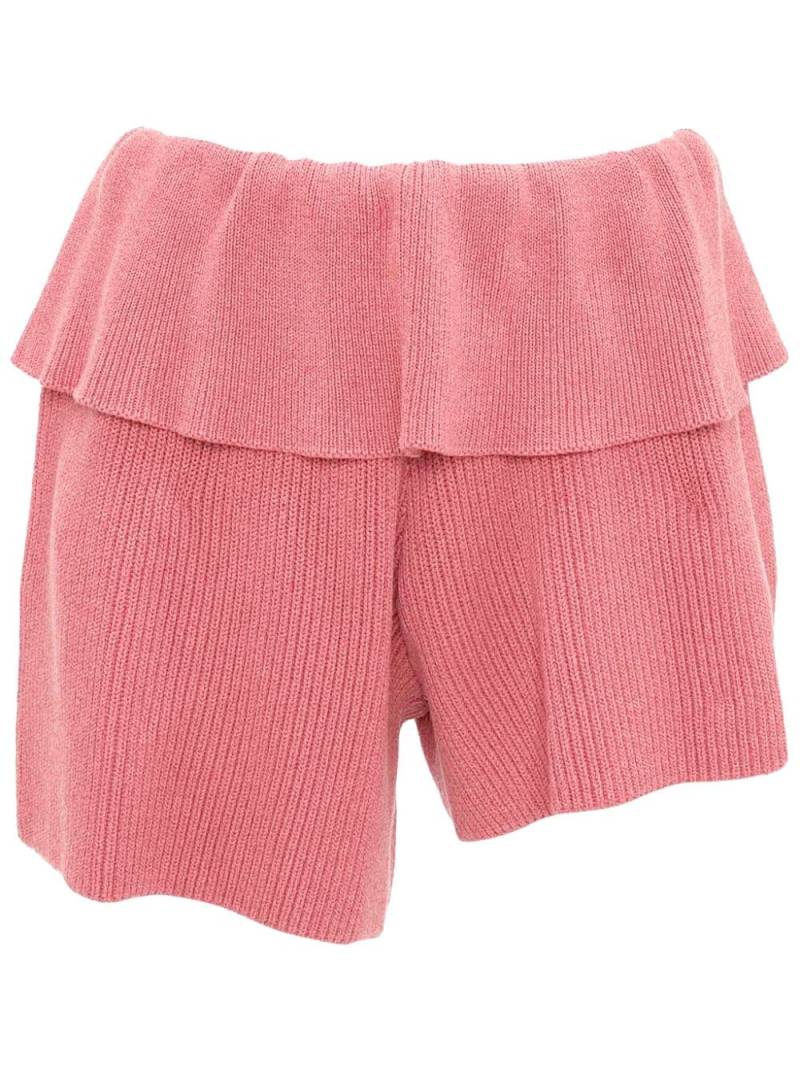 JW Anderson asymmetric knitted shorts - Pink von JW Anderson