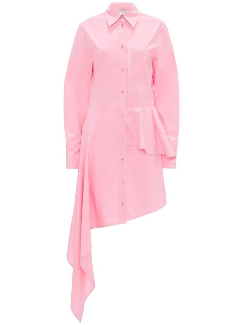 JW Anderson asymmetric peplum shirt dress - Pink von JW Anderson