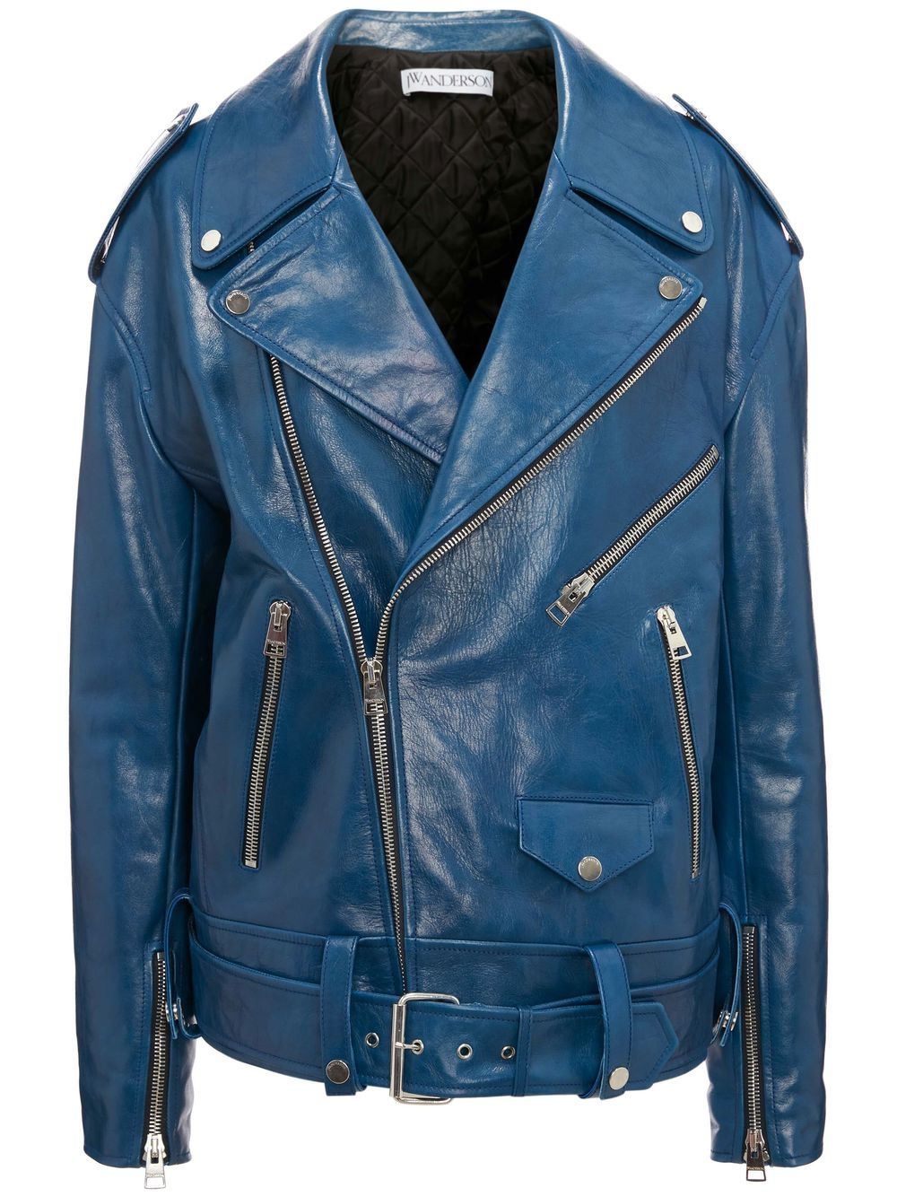 JW Anderson belted leather jacket - Blue von JW Anderson