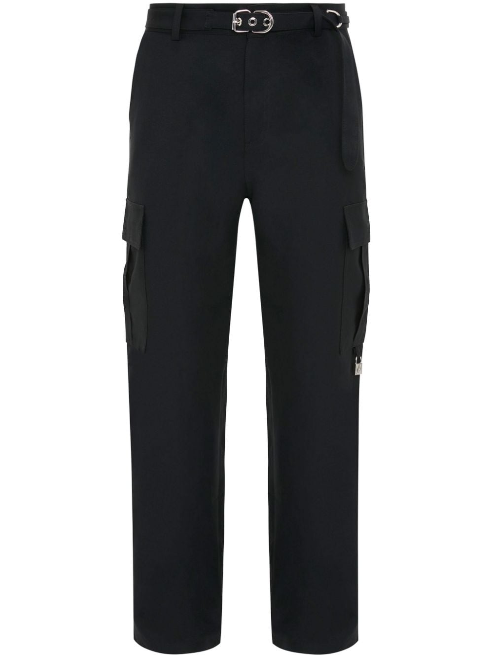 JW Anderson belted padlock cargo trousers - Black von JW Anderson